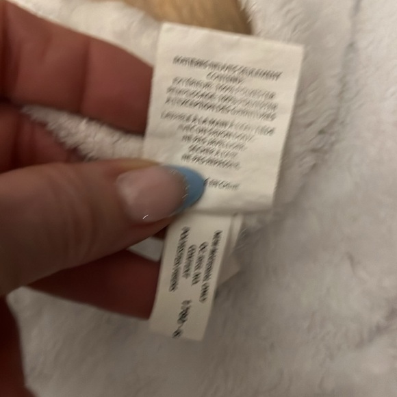 Blankets & Beyond Teddy Bear Baby Lovey Security Blanket Nubby Well-loved White - Picture 8 of 11